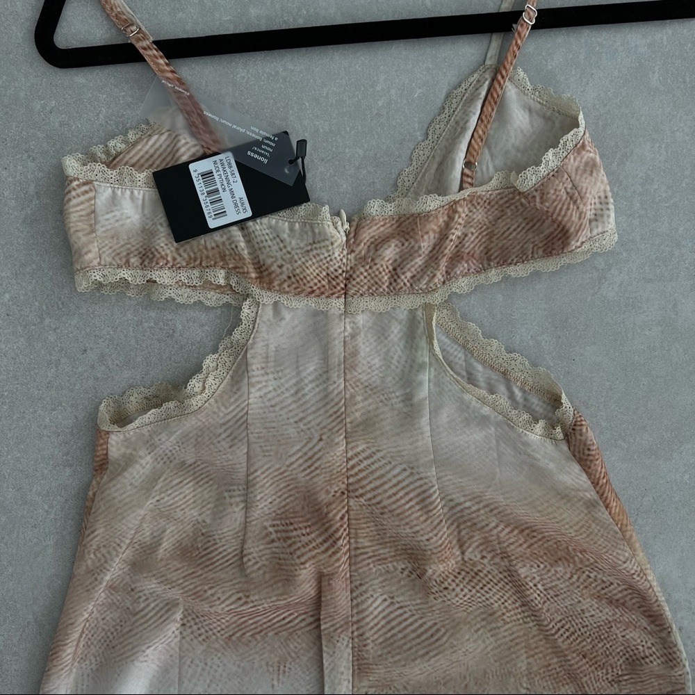 Lioness Cream Satin Mini Slip Dress - Picture 10 of 12